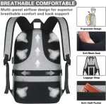 AMBOR Travel Laptop Backpack,17.3 inch Anti Theft Business Laptop Backpack with USB Charging Port and Headphone Interface, College School Backpack for Men & Women,Black - Image 6